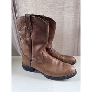 Ariat Heritage Roper Boots Women's Size 9B Brown Distressed Leather